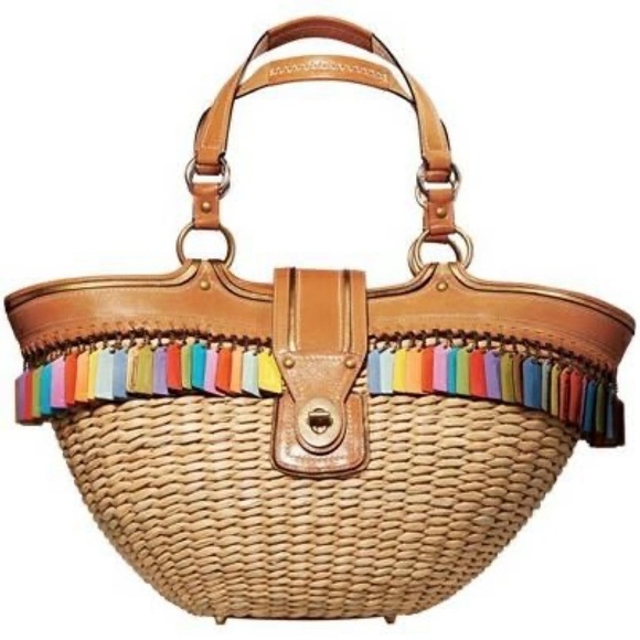 Coach Hangtag Lily Straw Legacy Basket Tote Bag Limited Edition 65th Ann… - Picture 2 of 14